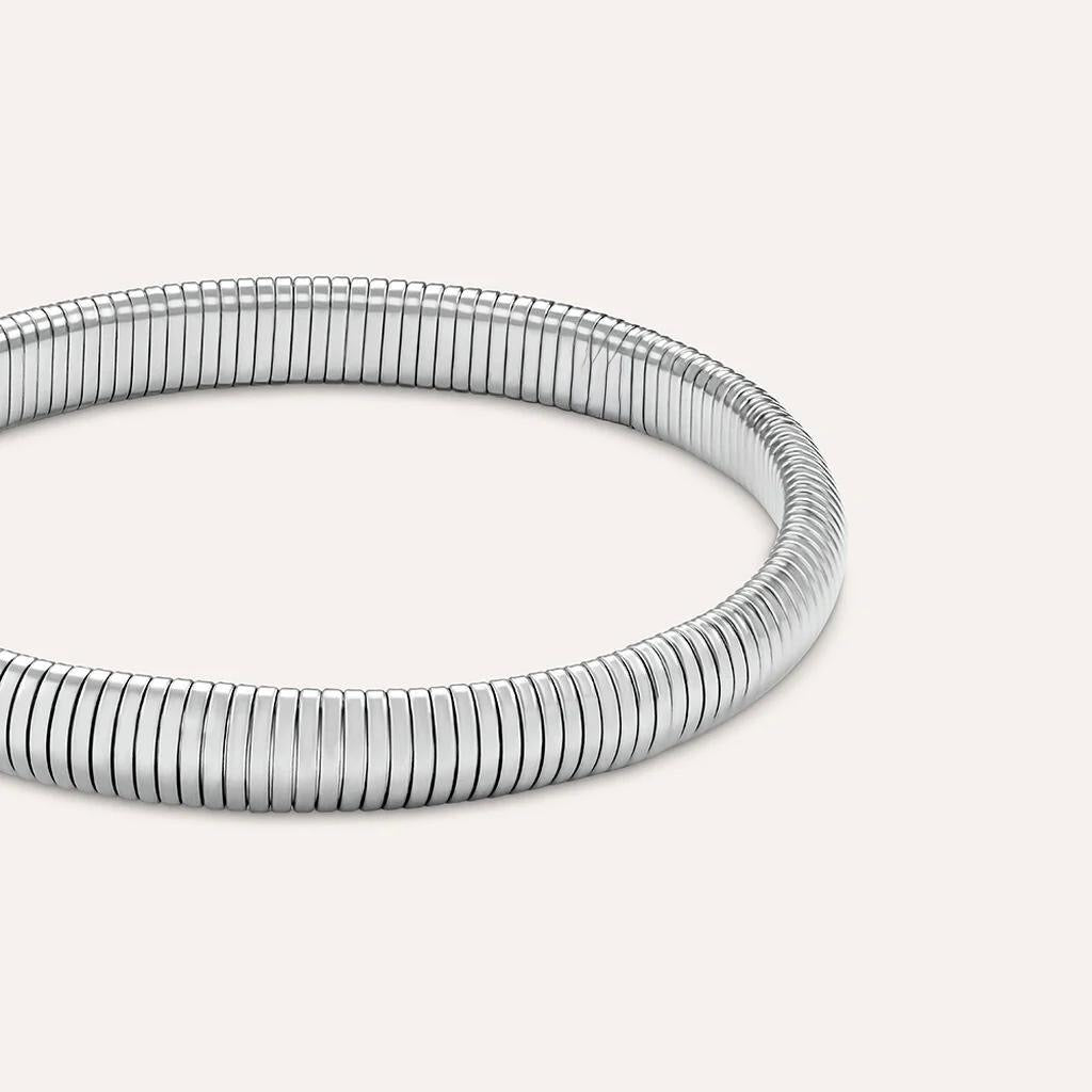 Bracciale tubogas in acciaio color silver