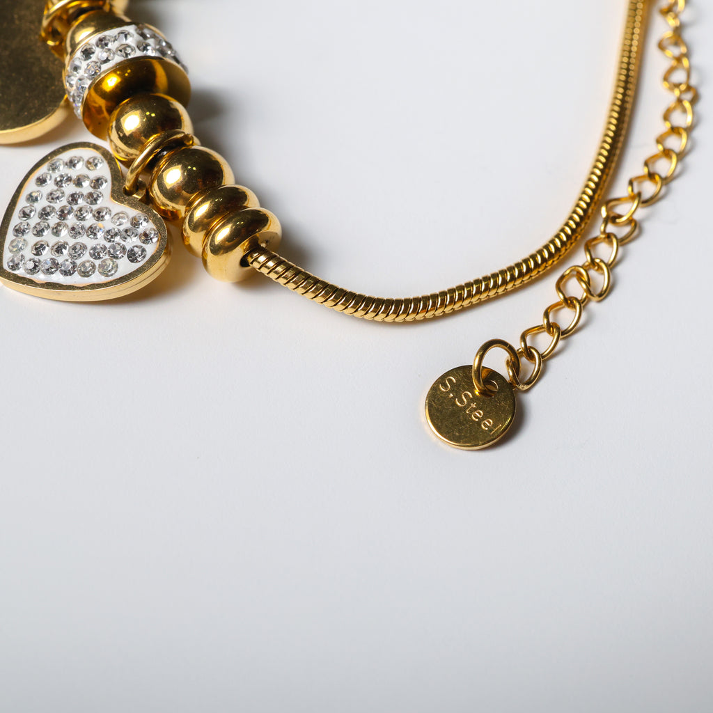 Bracciale con finiture oro