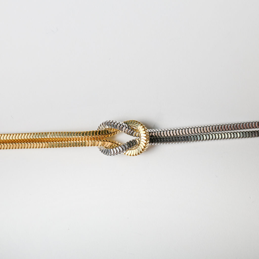 Bracciale nodo bicolor