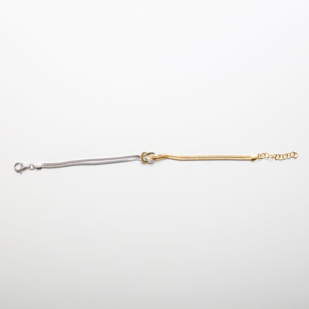 Bracciale nodo bicolor