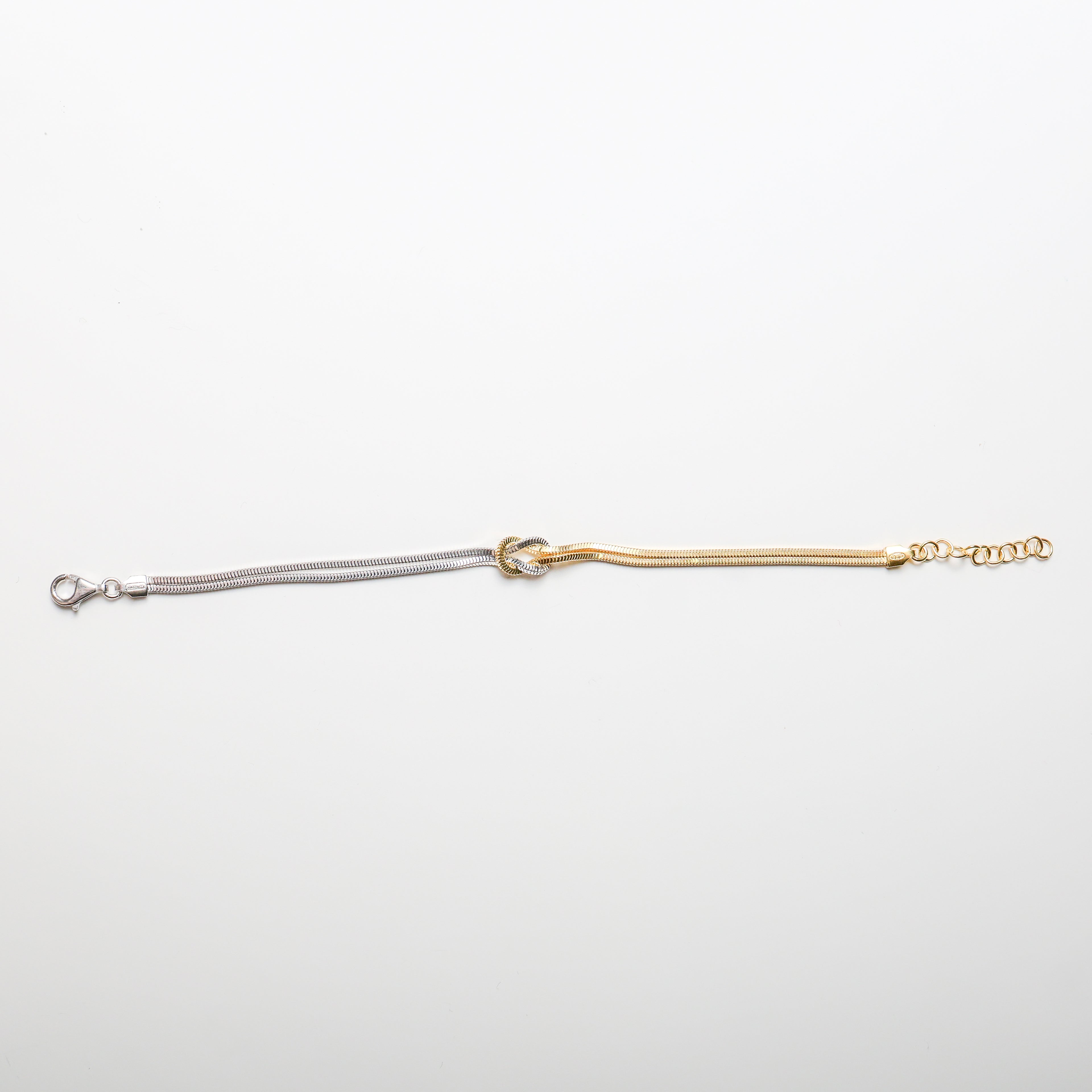 Bracciale nodo bicolor