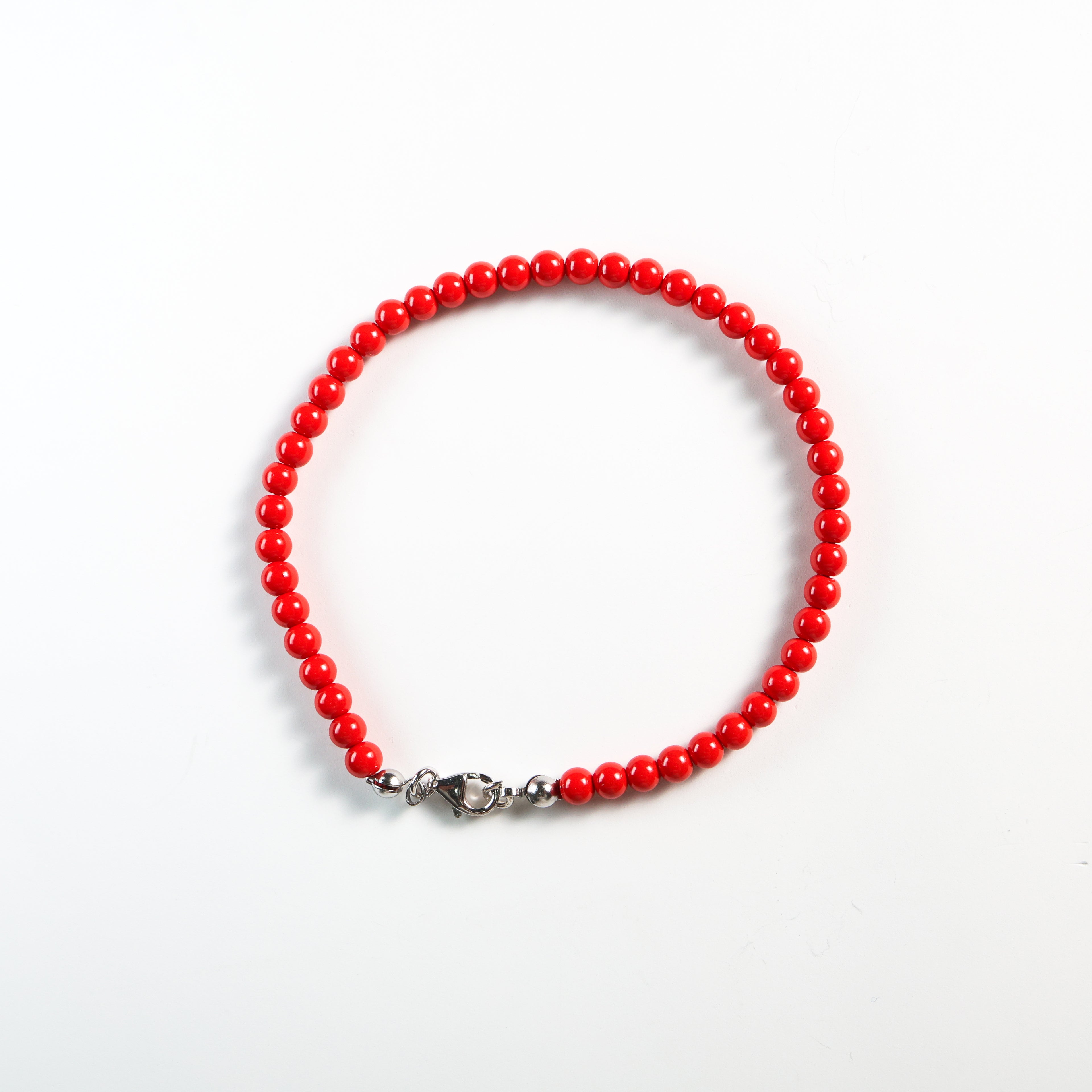 Bracciale perle rosso corallo