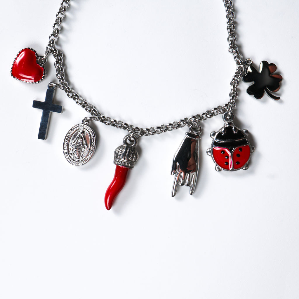 Bracciale acciaio porta fortuna