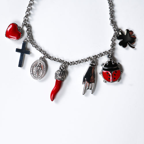 Bracciale acciaio porta fortuna