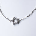 Bracciale argento catena con stella  e zirconi