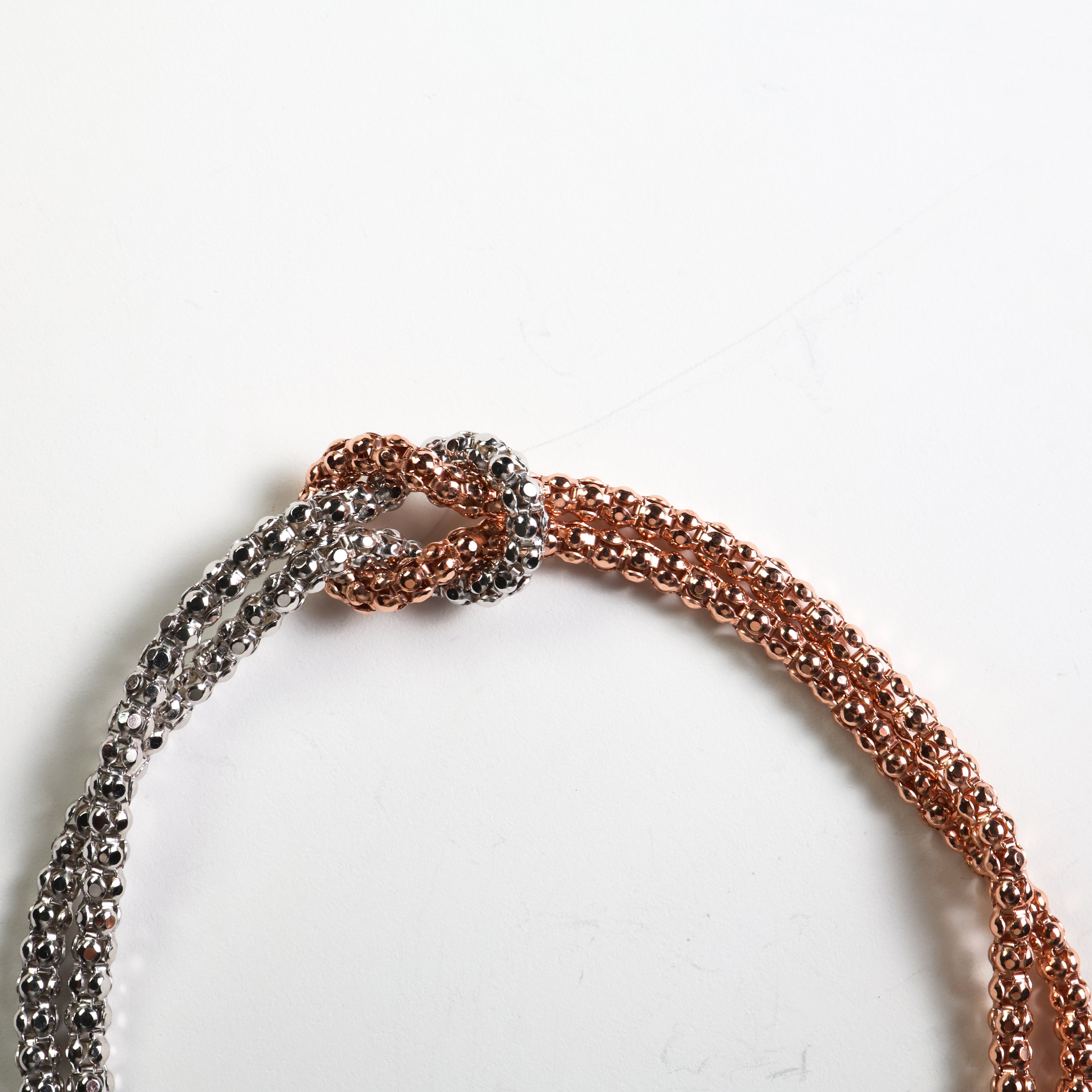 Bracciale argento nodo bicolor