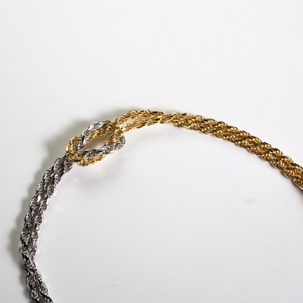 Bracciale argento nodo bicolor silver gold