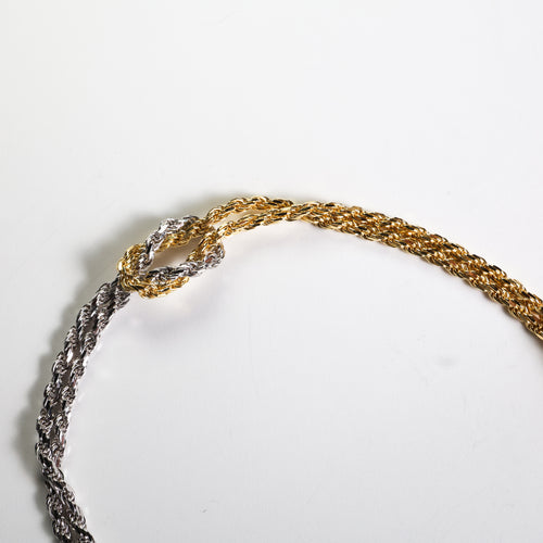 Bracciale argento nodo bicolor silver gold