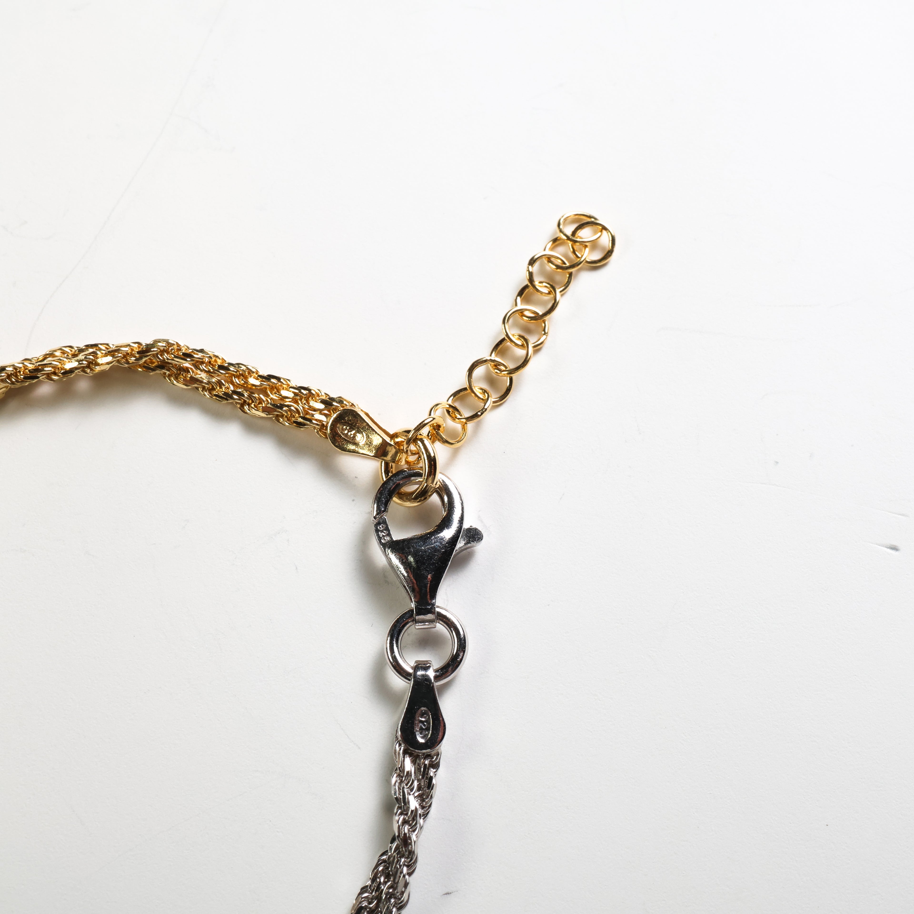 Bracciale argento nodo bicolor silver gold