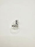Anello trilogi con lavorazione fiori in argento 925