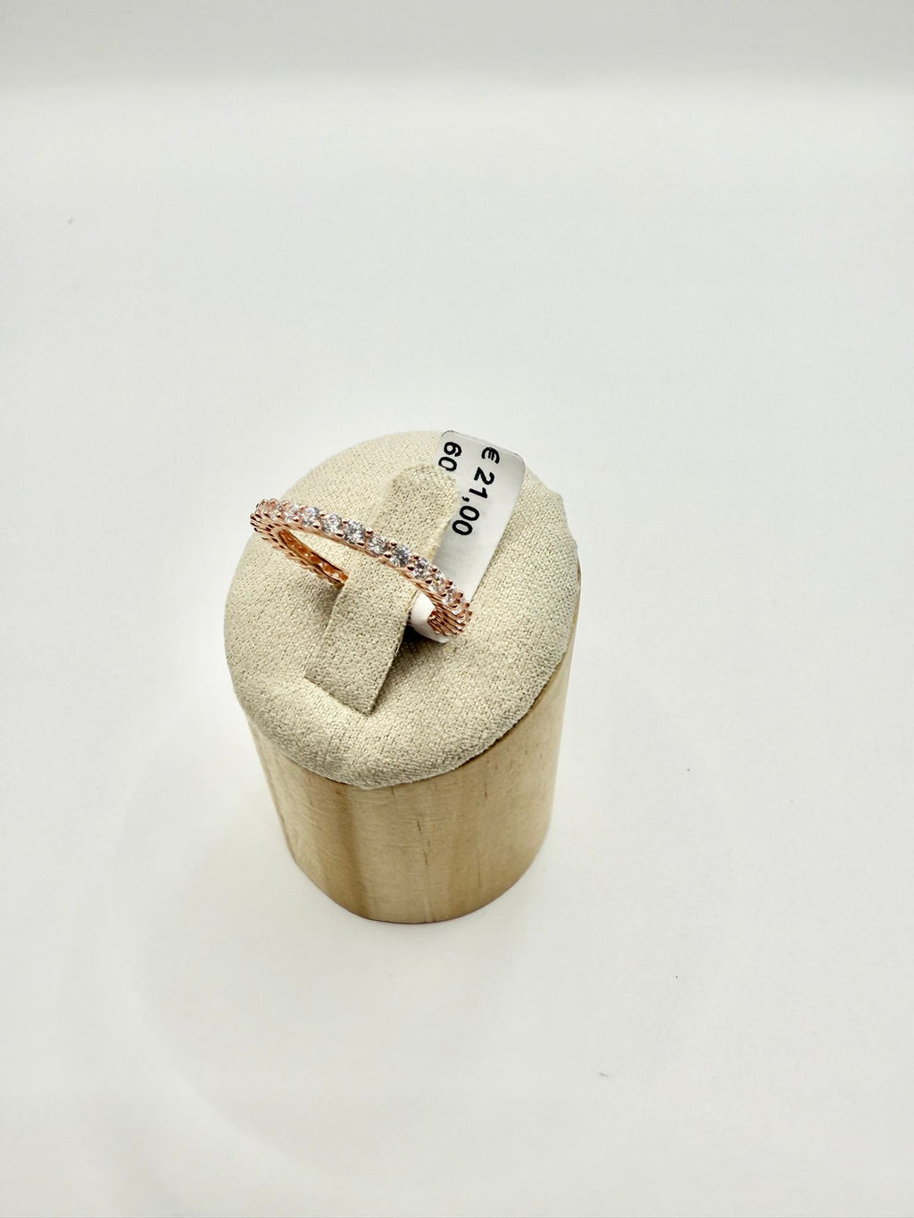 Anello veretta oro rosa in argento 925