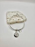 Bracciale in acciaio con pendente lettera: G