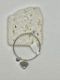 Bracciale con pendente cuore multicolor più brillantino