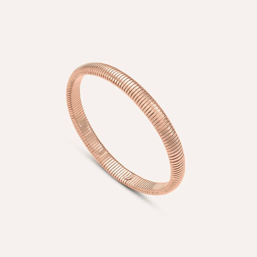 Bracciale tubogas in acciaio color oro rosa