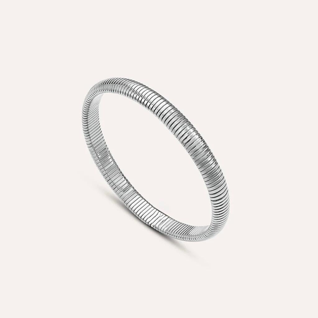 Bracciale tubogas in acciaio color silver